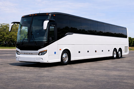 56-passenger charter bus rental Homer City TX